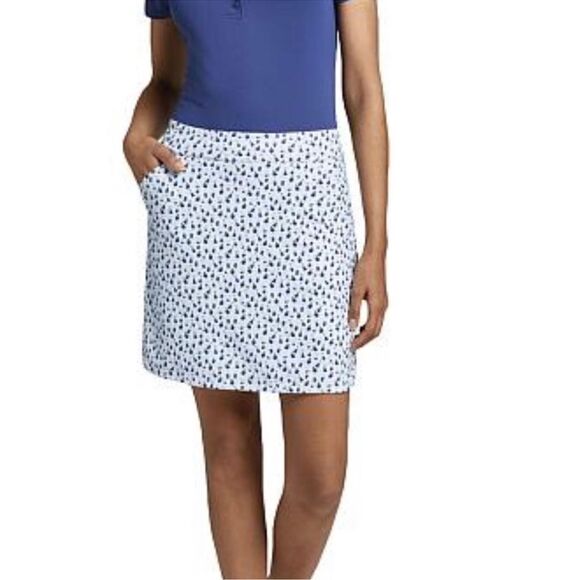 Women’s Peter Millar Alice Petal Hem Golf Skort Apres Party Champagne Small - Picture 1 of 13